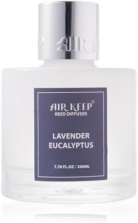 Airkeep Reed Diffuser Set/Lavender Eucalyptus/6.76 fl oz(200ml)/1 Pack/Home & Office Decor Aromatherapy Diffuser Oil