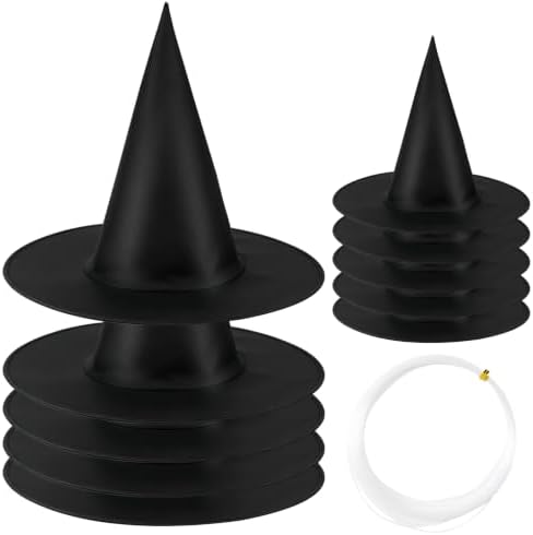 10Pcs Witch Hat,Hanging Witch Hats Lightweight Witches Hat Black Wizard Hat