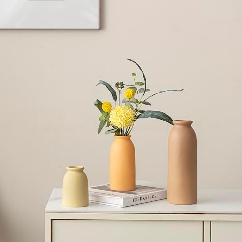 Ceramic Vase Set-3 / Brown Mix