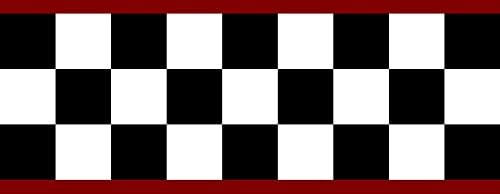 Checkered Flag Cars Wallpaper Border / Red / 4.5 Inch