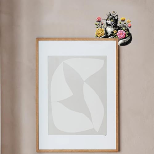 DIY Diamond Art Painting Animal Door Corner Decor, PVC Frame Signs with Black Cat Designs for Holiday Home, Festive Wall Hanging Gift for Family