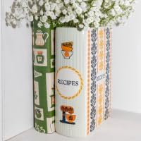 Ceramic Vases / Unique Vase / Vintage Floral Stripe