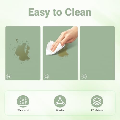 Childom 3 Pack Sage Green Tablecloths,54"x108" Plastic Table Cloth Disposable for Rectangle Tables,Sage Green Table Cover for Dinner Outdoor Picnic Birthday Bridal Wedding Baby Shower Party Decoration