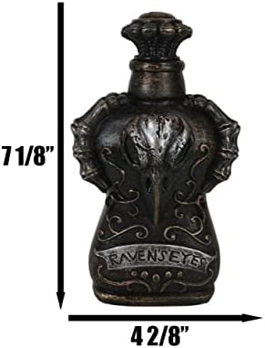 Ebros Gift Wicca Witch Mad Doctor Scientist Witchcraft And Sorcery Elixir Poison Potion Bottle Macabre Alchemy Halloween Prop Accessory Display Bottles (Skeleton Poe Raven's Eyes)