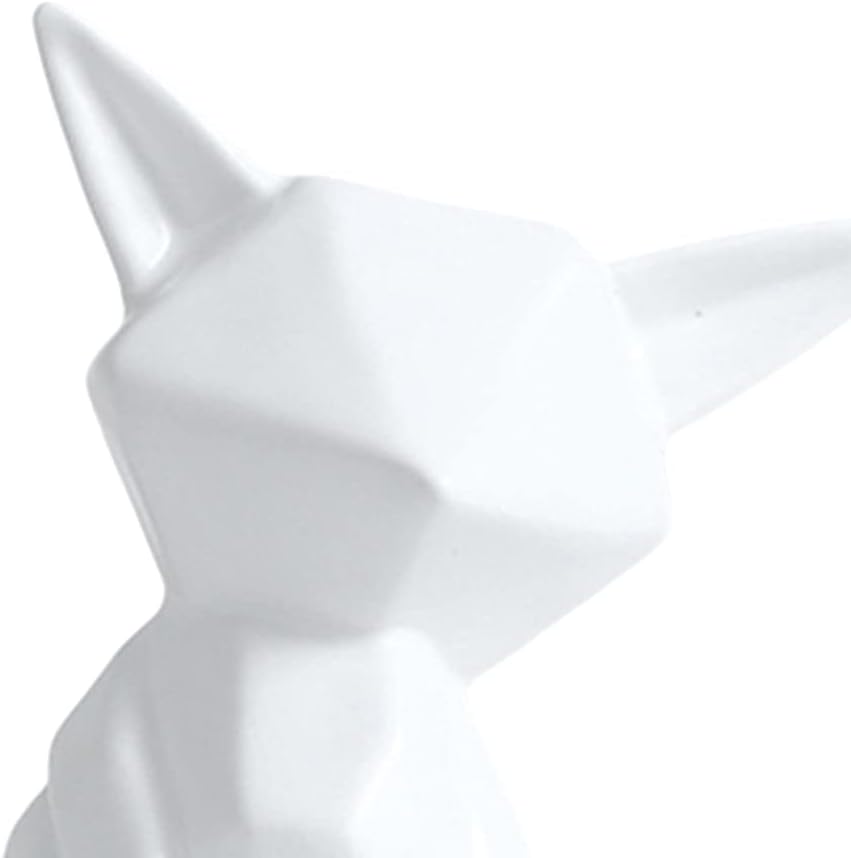 Modern Geometric Fox Statue Ornament Cafe Shopwindow Sculptures Animal Abstract Figurines Statue