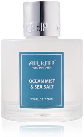 Airkeep Reed Diffuser Set/Ocean Mist&Sea Salt/6.76 fl oz(200ml)/1 Pack/Home & Office Decor Aromatherapy Diffuser Oil