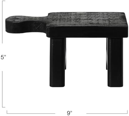 Decorative Wood Pedestal / Black / Square / Rectangle