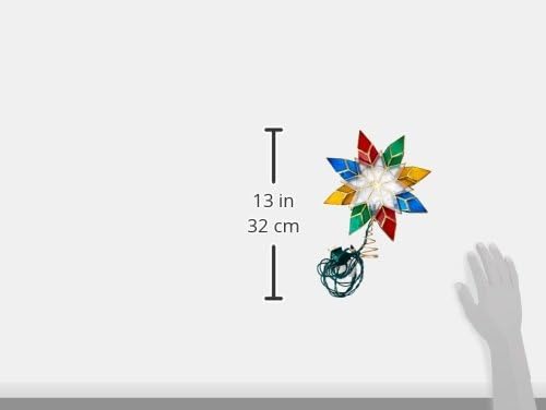 Kurt Adler 10-Light Multi-Color Capiz Star Tree Topper