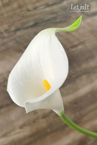 Letjolt Artificial Calla Lily Flowers, Yellow White, 20Pcs
