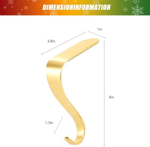 Stocking Holders for Mantle,Christmas Stocking Hooks for Fireplace