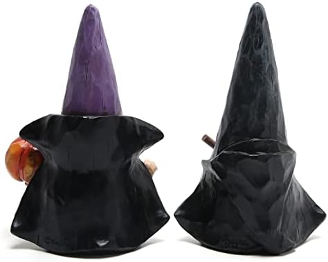 Hodao 2pcs Halloween Gnomes Decoration, Resin Gothic Witchy Figurines Decor