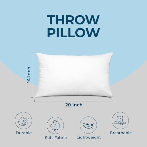 Utopia Bedding Throw Pillows, Decorative 14x20 Pillow Inserts, Set of 4