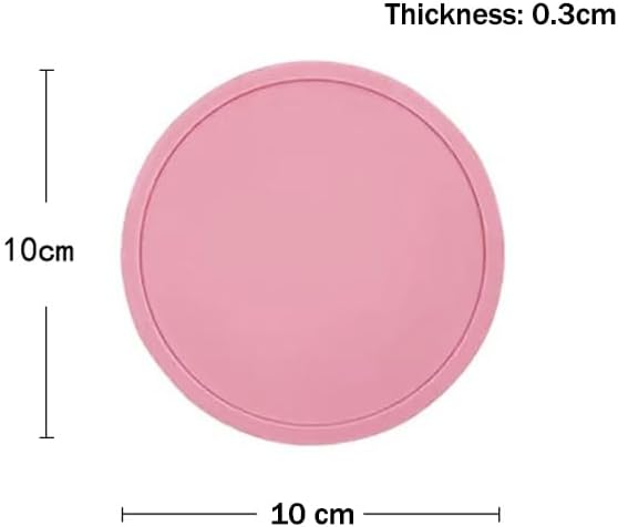 Round Cup Coaster for Drinks Beer / Pink and Blue / Set of 6