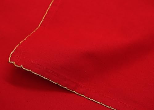 COTTON CRAFT Red Cloth Napkins with Gold Trim - 12 Pack Christmas Napkins