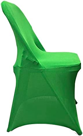 HAINARverS Folding Chair Covers for Wedding, 10pcs Green