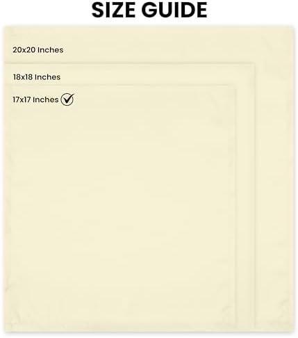 Utopia Home [24 Pack, Ivory] Cloth Napkins 17x17 Inches, 100% Polyester