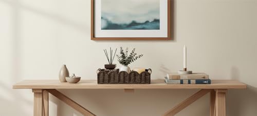 CubesLand Toilet Paper Storage Basket Organizer, Small Wicker Decor Basket