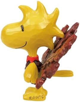 Enesco Peanuts by Jim Shore Harvest Woodstock in Turkey Costume Miniature Figurine- Stone Resin Hand Crafted Painted Collectible Thanksgiving Peanuts Snoopy Mini Figurines Home Decor Statue, 3.35 Inch
