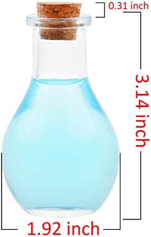 Eco-Fused Cosplay Potion Bottle with Holder - Clear Spherical, Wizard, Witch Costume Accessory - Stopper, Holder, Belt Loop