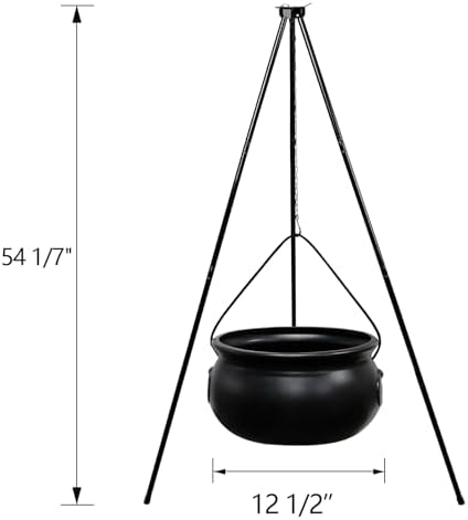 Halloween Decorations Outdoor - Large Witches Cauldron on 54" Tripod