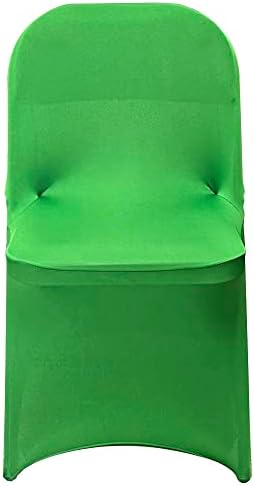 HAINARverS Folding Chair Covers for Wedding, 10pcs Green