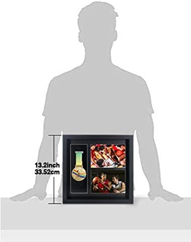 Iheipye Large Medals Display Shadow Box - 6 Medal Display case - Perfect Medal Display for War Military, Runners