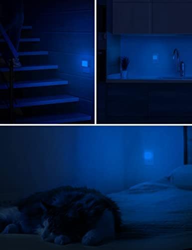 L LOHAS LED Blue Night Lights Plug into Wall 2-Pack, Plug in Night Light