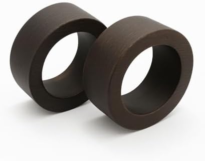 Handmade Wooden Napkin Ring Made by Artisan Beautifully Crafted and Designed in India (Set of 12, Natural Jalai)