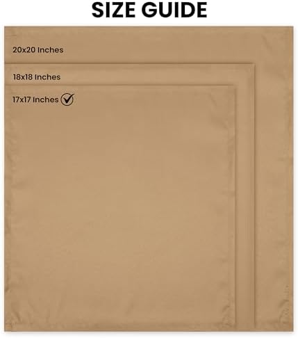 Utopia Home [24 Pack, Beige] Cloth Napkins 17x17 Inches, 100% Polyester