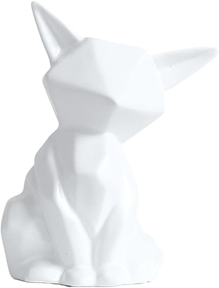 Modern Geometric Fox Statue Ornament Cafe Shopwindow Sculptures Animal Abstract Figurines Statue