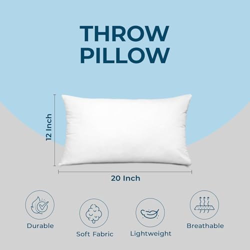 Utopia Bedding Throw Pillows, Pillows for Sofa, Bed and Couch Decorative Stuffer Pillows (1, 12x20 Inch)