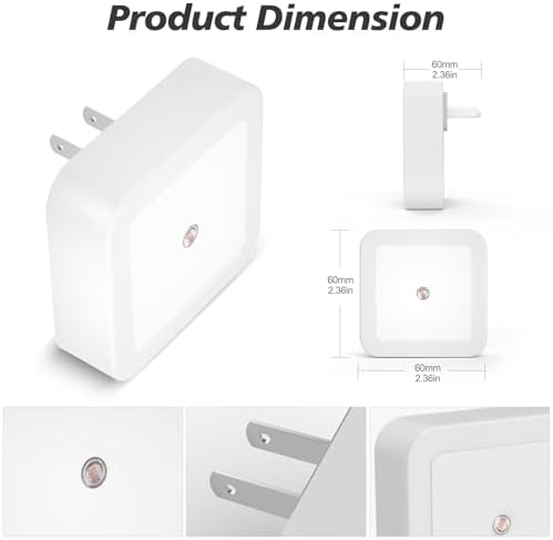 Sujeet Night Light, Night Lights Plug into Wall 8-Pack, Nightlight Plug in Night Light, Dusk to Dawn Night Lamp Led