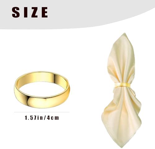 Gold Napkin Rings-40 Pcs Stainless Steel Napkin Rings