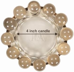 Alice Lane Home Collection Original Amber Glass Large Bubble Candle Dish