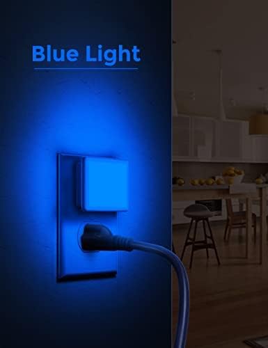 L LOHAS LED Blue Night Lights Plug into Wall 2-Pack, Plug in Night Light