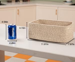 Small Baskets / Storage Baskets / Brown / 11.81 x 7.87 x 4.72 / Set of 6