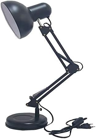 Adjustable Clamp Desk Lamp 24" Height, Swing Arm Architect Metal Table Lamp, Gooseneck and 360° Rotating Shade, E26