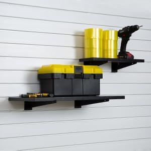 8 Inch Slatwall Shelf Bracket, Slatwall Accessories, Heavy Duty Slat Wall Shelf Bracket with Lip for Garage and Retail