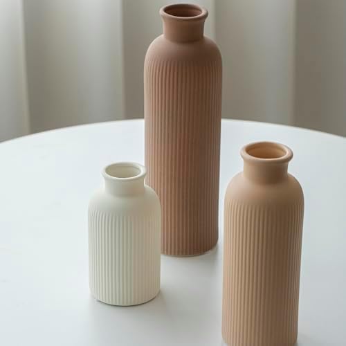 Modern Ceramic Vase Set / Standard Coffee Mix / Natural
