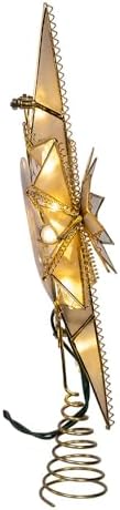 Kurt Adler 10.5" 10 Lights LED Capiz Bethlehem Star Treetop.