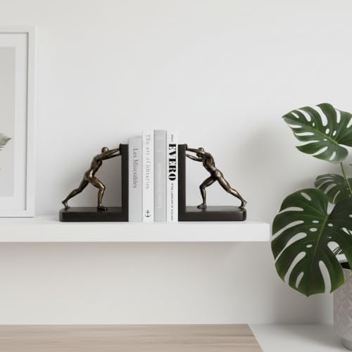 Bookends / Man Decorative Book Ends / Push Man