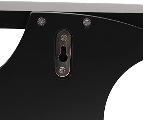 Bat Shelf Floating Shelves for Wall,15.5in Black Shelf with 3 Key Hooks