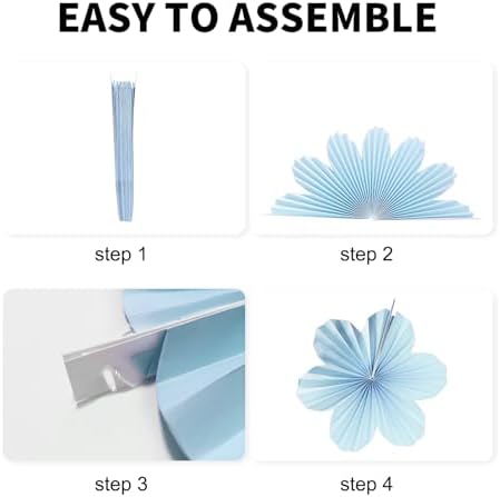 Fan Decorations for Wall Sage Green Paper Flower Fans Floral Backdrop