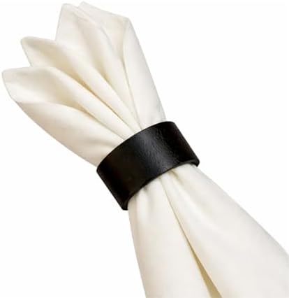 Handmade Black Plan Wooden Napkin Ring Made by Artisan Beautifully Crafted and Designed in India Set of 12