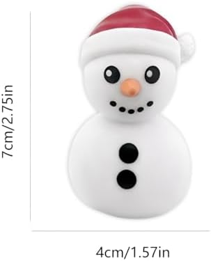 Christmas Snowman Figurines Cute Finger Statue Sculpture Decorations Indoor Cartoon Snowman Ornaments Christmas Desktop Decor Winter Tabletop Statue for Xmas Party Home Decoration
