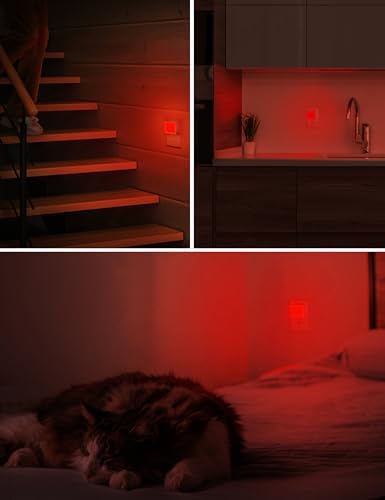 L LOHAS LED Red Night Lights Plug into Wall 2-Pack, Plug in Night Light