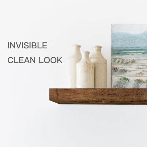QEEIG Floating Shelf for Wall Small Shelf (Brown, Set of 1, 15.7" x 6.7")