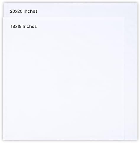 Utopia Kitchen Cotton Blend White Cloth Napkins [12 Pack, 18x18 Inch]
