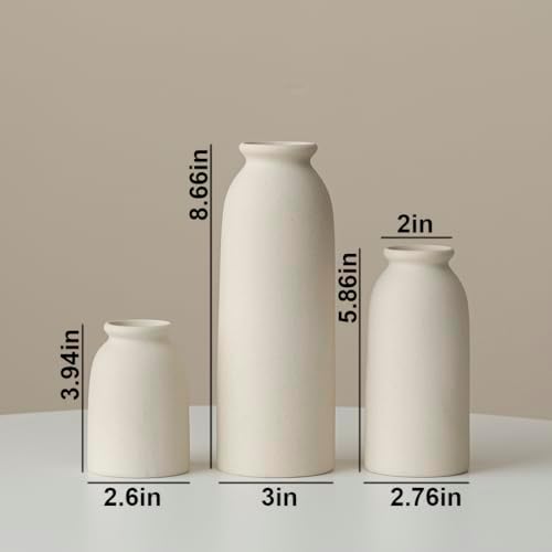 Ceramic Vase Set-3 / Beige