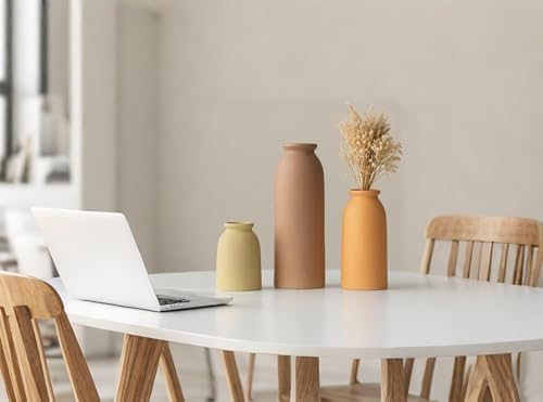 Ceramic Vase Set-3 / Brown Mix
